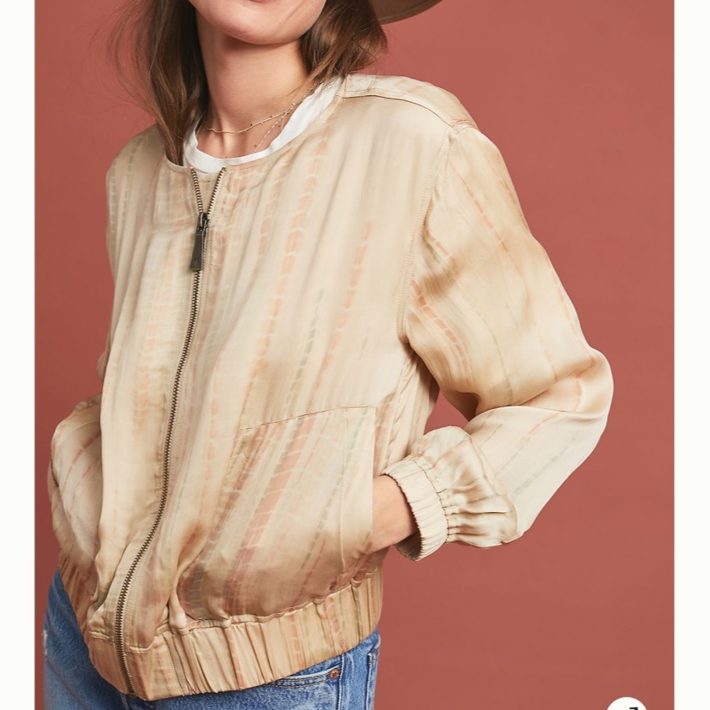 NWT Frye Drapey Mandira Tie-Dye Bomber Jacket